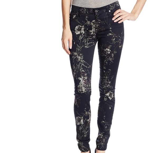 Mankind Floral Printed Skinny Jeans 